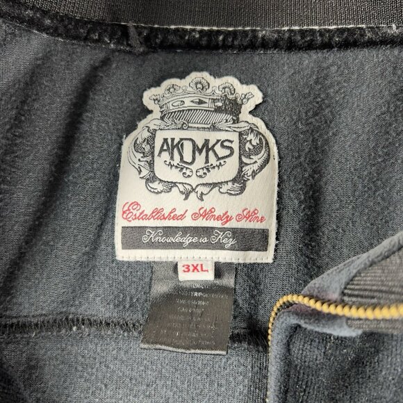 Akademiks Knowledge is Key Velour Jacket Black Men's Size 3XL - Picture 3 of 7